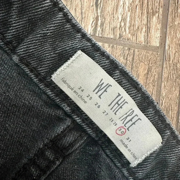 We the Free Black Denim Zipper mini Skirt 30 - Picture 3 of 5